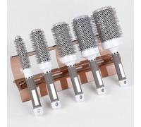 1 pièce Brosse ronde professionnelle, convient pour le séchage et le frisage des cheveux, 5 options de taille, avec un baril en aluminium ventilé, antistatique, double usage mouillé et sec, pour les f