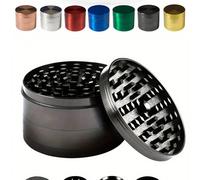 1 pièce Broyeur noir premium - Outil de broyage en métal multi-tailles - Accessoire ménager durable - Conception compacte - Coffret cadeau pour la Saint-Valentin et le Nouvel An 2,48 pouces/63 mm,1,57