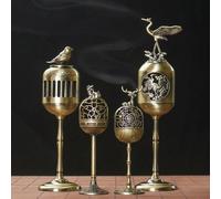 1 pièce Brûle-encens lanterne du palais de la gloire montante, brûle-encens à cerf propice, aromathérapie, petit support pour bobine d'encens de santal, décoration pour maison/bureau/salle de thé Gran