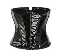 1 pièce Bustier court brillant pour femme avec fermeture éclair latérale, sangle dorsale et corset de taille. Ceinture de corset pour femme à porter avec une robe, gaine amincissante pour la taille et