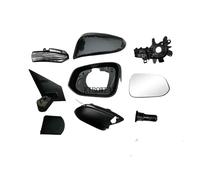 1 pièce Cache de rétroviseur latéral avec cadre et base en verre pour Toyota RAV4 2014-2019, pièce de boîtier de support de clignotant 2015 2016 2017 Bottom RH has hole