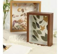 1 pièce Cadre photo décoratif ajouré, profondeur de 3 cm/1,18 pouces, affichage horizontal/vertical, parfait pour les bricolages, les fleurs séchées, les photos, les anniversaires, les mariages, les r