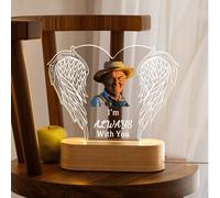 1 pièce, Cadre photo Maman et Papa Veilleuse commémorative, Plaque commémorative Veilleuse, Dieu vous tient dans ses bras, Cadeau unique de deuil pour la perte de votre maman, papa, proches, amis, Lum