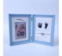1 pièce Cadre photo souvenir des étapes clés du bébé avec empreintes de mains et de pieds, design aléatoire, cadeaux de naissance ou de Pâques pour bébé fille/garçon Taille UniquePolychlorures de viny