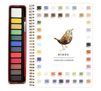 1 pièce - Cahier d'aquarelle pour débutants - Cahier d'aquarelle sur le thème des oiseaux - Livres d'aquarelle pour débutants -