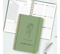1 pièce Cahier de planificateur hebdomadaire en spirale, Planificateur hebdomadaire et quotidien simple format A5 avec programmation quotidienne, objectifs hebdomadaires, listes de tâches et suivi des