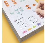 1 pièce Cahier de pratique de mathématiques, 80 pages, exercices d'addition et de soustraction jusqu'à 10/20/50/100, cahier de travail de mathématiques pour enfants (contient des caractères chinois ma