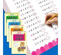 1 pièce Cahier d'exercices pour enfants de 10 à 100 avec additions et soustractions, livre de problèmes de mathématiques décomposés et composés, fiches de calcul oral, format vertical et horizontal, 6
