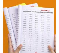 1 pièce Cahier d'exercices pour la pratique des tables de multiplication : livre de multiplication et de division jusqu'à 99 - exercices pour mémoriser la table de multiplication. Fournitures scolaire