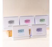 1 pièce Calendrier de bureau 2026/2027, agenda portable mignon, accessoire de bureau pour la planification et l'organisation des horaires quotidiens et mensuels, fournitures de papeterie pour la maiso