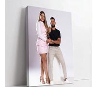 1 pièce canevas murale personnalisée, affiche sans cadre personnalisée, peinture sur canevas encadrée confortable pour intérieur, souvenir de mariage, cadeau pour la fête des mères, souvenir de remise