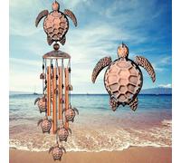 1 Pièce Carillon Éolien En Fer En Forme De Tortue De Mer En Métal, Cloche Éolienne Décorative En Tube D'aluminium Adaptée À La Décoration De Jardin À Domicile Taille UniqueAlliage d'aluminium