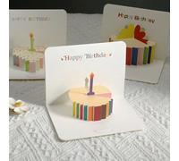 1 pièce Carte de vœux d'anniversaire pop-up 3D avec motifs de ballons, gâteau et bonbons - comprend la carte et l'enveloppe, parfaite pour toute invitation d'anniversaire, carte d'anniversaire créativ