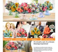 1 pièce Carte pop-up de bouquet de fleurs - oiseau de paradis, bouquet de fleurs éternelles 3D grandeur nature de 10 pouces, cartes de vœux avec pop-up, cartes d'anniversaire, cadeaux pour la fête des