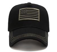 1 pièce Casquette de baseball brodée à drapeau américain ajustable pour homme, protection solaire, idéale pour les voyages de printemps/été et les vacances à la plage Taille UniqueGéométrique,graphiqu