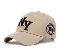 1 pièce Casquette de baseball brodée de lettre "New York" pour homme, réglable, à la mode et protégeant du soleil, pour une utilisation occasionnelle pour les voyages au printemps et en automne, les f