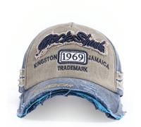 1 pièce Casquette de baseball vintage délavée et déchirée, décontractée, convient pour un port quotidien, unisexe Taille UniqueLettres,Tie dyePolyester