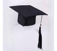 1 pièce Casquette de remise des diplômes à franges réglable, chapeau de licence, de maîtrise ou de doctorat, de couleur noire, convenant aux adultes, aux étudiants du secondaire et aux étudiants de ma