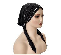 1 pièce Casquette mode extensible en soie de lait pour femmes avec dentelle raffinée à trois rangs, convient à diverses occasions et à un usage quotidien, peut être portée comme bandeau ou bonnet de n