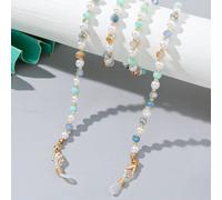 1 pièce Chaîne de lunettes décorative en perles fausses de qualité supérieure style bohème, accessoires de lunettes pour femmes PMMA