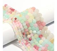 1 pièce Chaîne de perles de jade multicolore naturel, 4/6/8/10/12 mm accessoires faits main DIY convenant pour bracelet, collier, bijoux, sangles de téléphone, porte-clés, gros de perles 6mm,8mm,10mm,