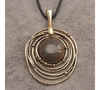 1 pièce Chaîne de pull en alliage de pierre de résine Rope de cire de café pour les femmes, chaîne longue à la mode pour accessoires quotidiens ou de festival, la taille de la pierre en résine est alé