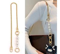 1 pièce Chaîne d'épaule dorée, accessoire de chaîne longue pour sac de Mahjong, chaîne de remplacement pour sac sous le bras, accessoire de mise à niveau DIY, chaîne à perles d'extension pour sacs ban