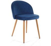 1 Pièce chaise de salle à manger en velours AKORD SJ.075 Bleu Marine