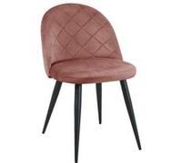 1 Pièce chaise matelassée de salle à manger en velours AKORD SJ.077 Rose Rose