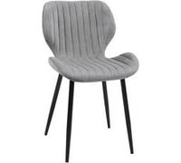 1 Pièce chaise matelassée de salle à manger en velours AKORD SJ.17 Grise Gris