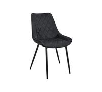 1 Pièce chaise matelassée de salle à manger en velours SJ.0488 Noir