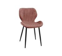 1 Pièce chaise matelassée de salle à manger en velours SJ.17 Rose