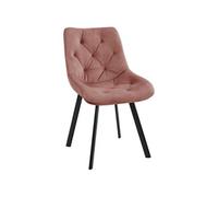 1 Pièce chaise matelassée de salle à manger en velours SJ.33 Rose