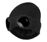 1 Pièce Chapeau De Lunettes De Mode, Chapeau De Ski, Chapeau Tricoté D'Automne Et D'Hiver, Chapeau De Sport, Chapeau Chaud Coupe-Vent, Équipement De Plein Air (Noir)