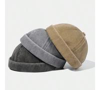 1 pièce Chapeau enfant à motif écorce de melon lavé, casquette béret mode et décontractée, design rétro sans casquette de hipster 12-16Y,3-8YUnicolorePolyester
