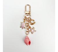 1 pièce Charm de sac d'été pour femme, étoile de mer, coquillage, petite décoration de carapace de tortue, porte-clés élégant pour femme, accessoire de voiture, pendentif de sac à bandoulière, portefe