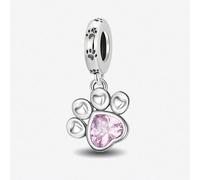 1 pièce Charme de mode rose de patte de Noël pour les bracelets et les bracelets des femmes. Idéal pour la fabrication de bijoux DIY et l'assortiment de tenues quotidiennes. Décoration de bijoux pour