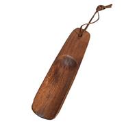 1 Pièce Chausse Pied Bois,Chausse Pieds Long Manche 15.5CM,Petit Chaussé Pied Manche Long Shoe Horn Universel,Bois Chausse-pied Avec Corde Suspendue Pour Hommes et Femmes (Couleur Noyer)