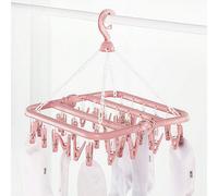 1 pièce Cintre de 32 clips, cintre pliable, séchoir multifonction, pince en plastique antidérapante pour la maison, cintre multi-clips pour vêtements et chaussettes Taille UniquePolyéthylène