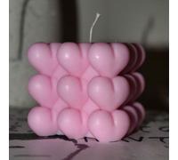 1 pièce Cire à bulles parfumée en forme de cœur, convient pour la décoration intérieure, les cadeaux, la purification de l'air, la décoration de la pièce Blanc,rose,Bulle Rubik's Cube BlancCire