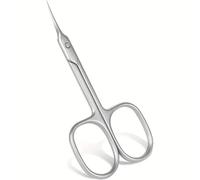 1 pièce, ciseaux à cuticules en acier inoxydable, petite lame de coupe-ongles polyvalente pour ongles et sourcils, cils, poils du nez, argent