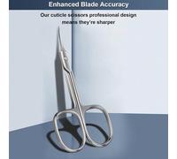 1 pièce Ciseaux de manucure pour la peau morte du front russe, petits ciseaux pointus en acier inoxydable, outils de beauté, ciseaux à cuticules avec bords incurvés Acier inoxydable