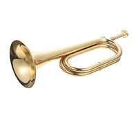 1 Pièce Clairon de Cavalerie pour Débutants, Cuivre Doré | Son , Léger à Transporter, Usage Scolaire, Finition Or, Instrument pour Orchestre et Fanfare