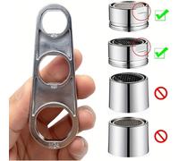 1 pièce Clé multi-taille pour aérateur de robinet, outil en alliage de zinc pour le retrait du bec de cuisine et de salle de bain, ajustable universelle M16/M18/M20/M22/M24/M28 Taille Unique,2 pièces,