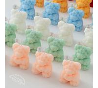 1 pièce Coffret de bougie parfumée à l'ours en peluche, design en forme de cœur, convient pour les confessions, les anniversaires, la décoration intérieure, les fêtes, la table à manger, les cadeaux d