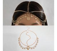 1 pièce Coiffe de chaîne en fer minimaliste à la mode avec franges et strass, cercle géométrique, chaîne de base, chaîne faite à la main personnalisée selon la taille, quantité de cristaux asymétrique