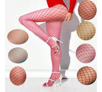 1 pièce Collants résille femme haute élasticité, bas résille sans couture et sans doublure L,M,SCarreauÉtoffe