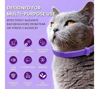 1 pièce Collier apaisant au phéromone en silicone réglable pour chat, cliniquement prouvé pour réduire le stress et l'anxiété, conception imperméable convenant à tous les chats, à porter jusqu'à 60 jo