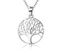 1 pièce collier arbre de vie, collier pendentif arbre de vie avec chaîne, pendentif arbre de vie en cristal d'argent sterling 925, cadeau de bijoux pour femmes filles
