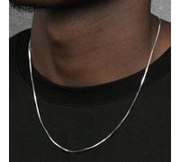 1 pièce Collier chaîne os de serpent carré en acier de titane pour homme, collier chaîne unique de style rue hip-hop qui peut être assorti librement avec des pendentifs 50 cm/19,6 pouces,55cm/21,6 pou